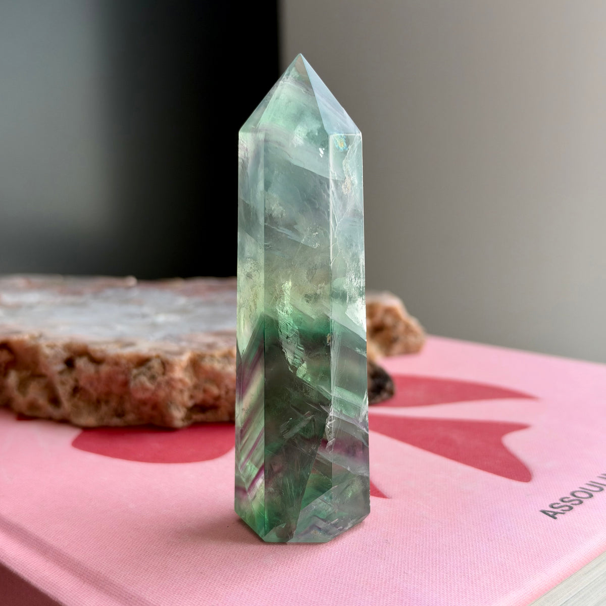 Snowflake Rainbow Fluorite Tower No 319