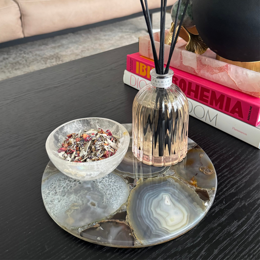 Grey Agate Round 250mm Platter