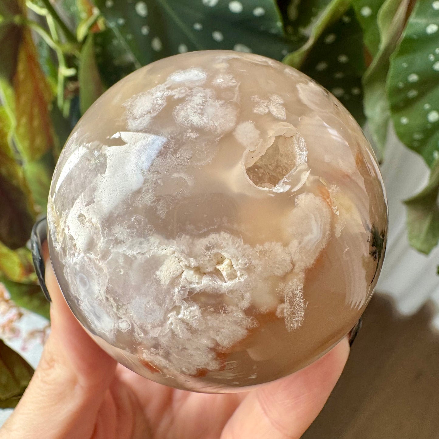 Flower Agate Sphere No 259