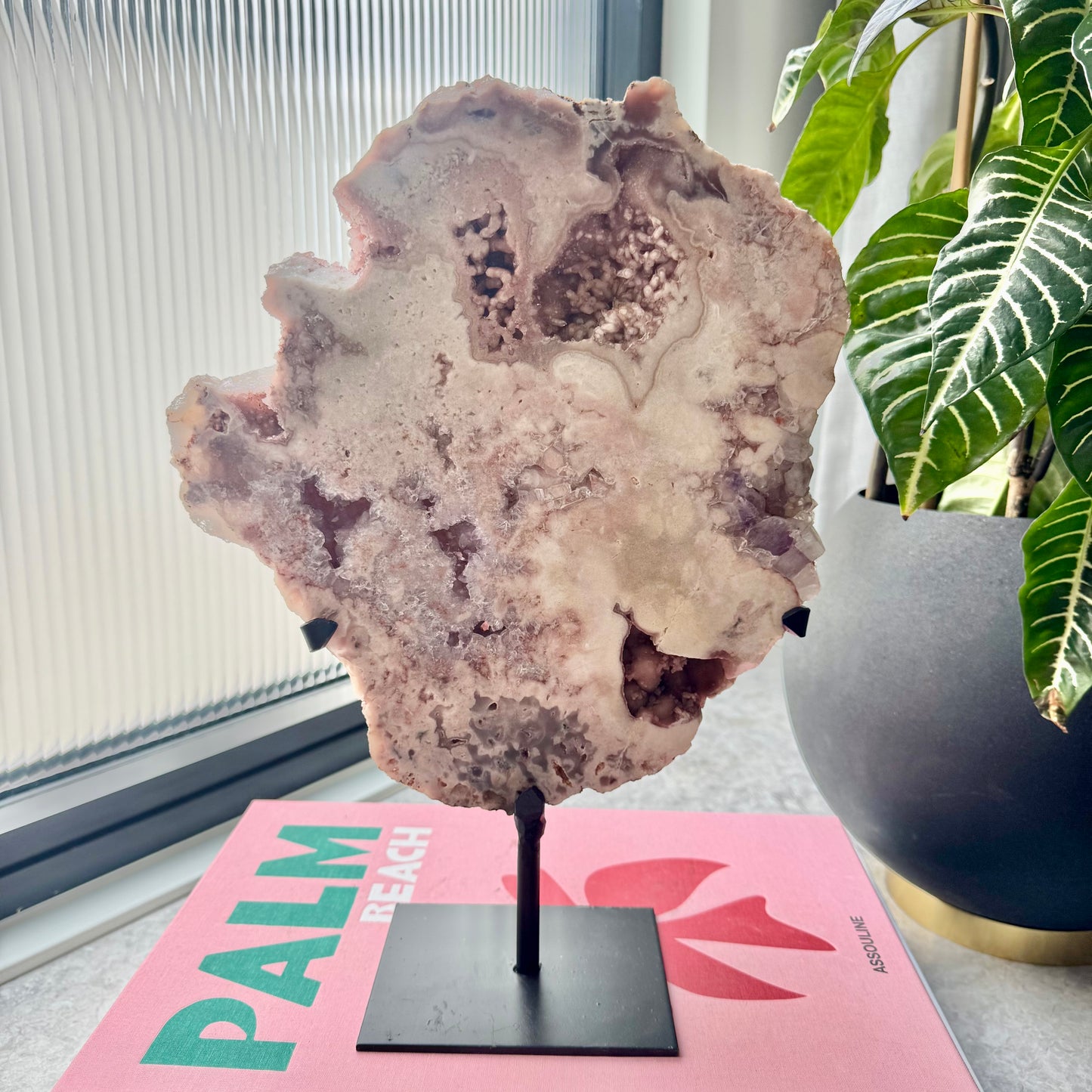 Pink Amethyst High Grade Slab on a Stand No 299