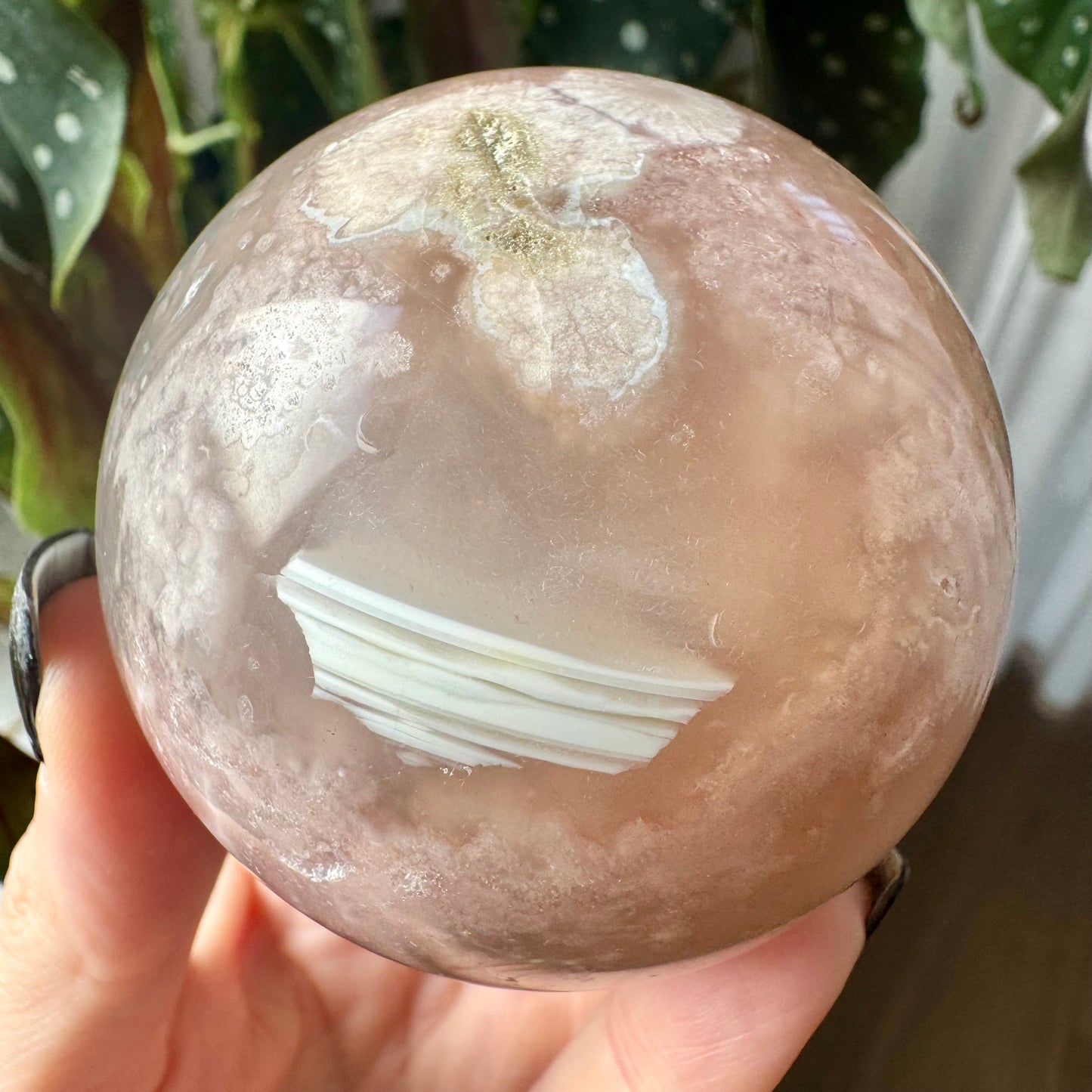Flower Agate Sphere No 48