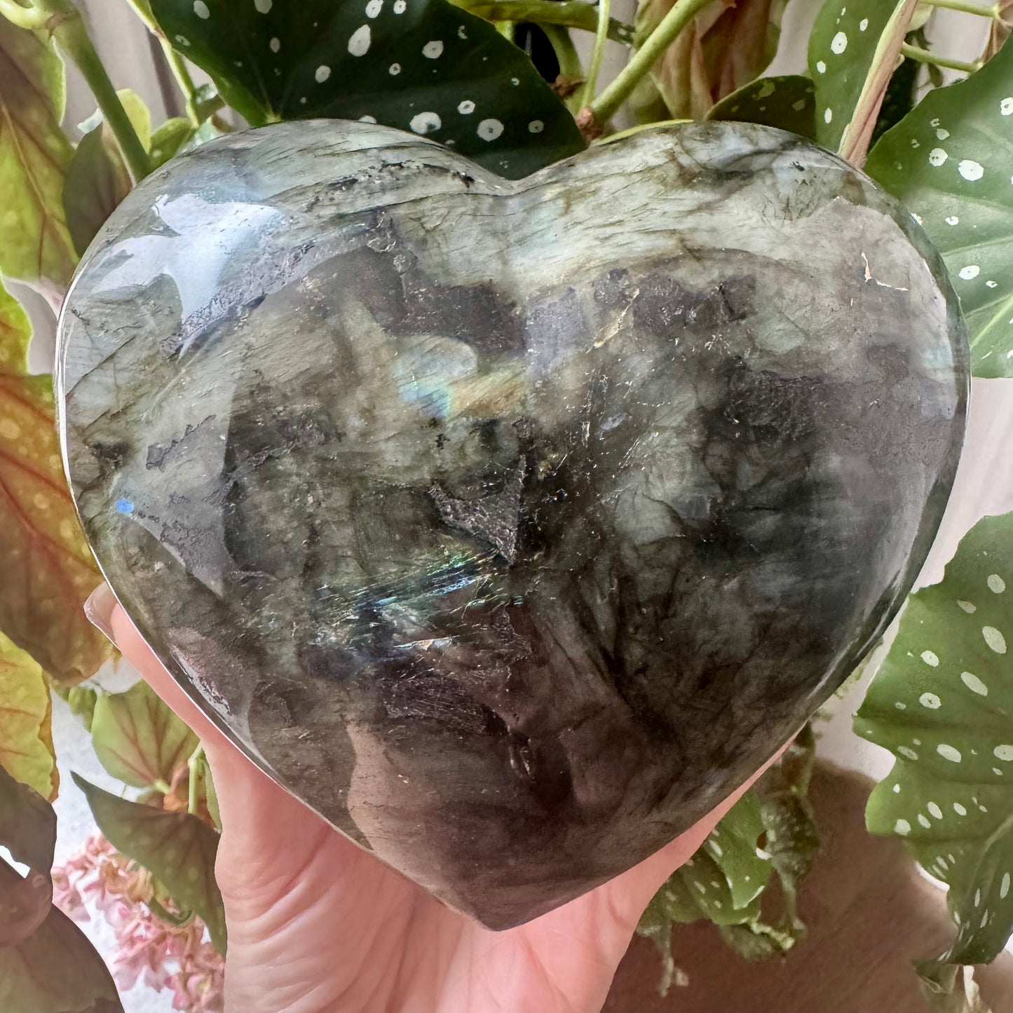 Labradorite Heart