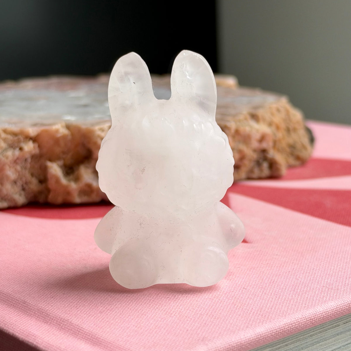 Clear Quartz Sitting Labubu No1