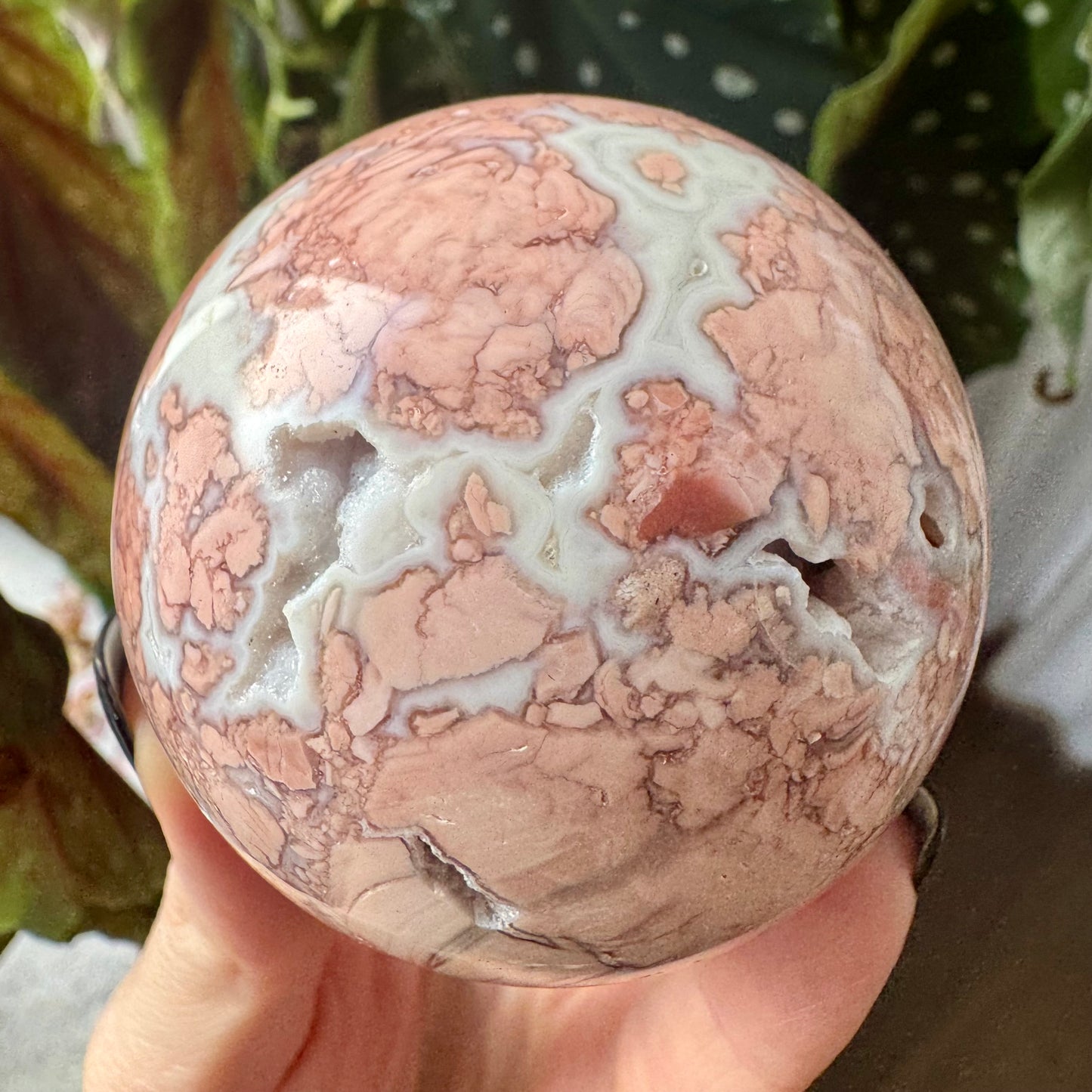 Druzy Pink Agate Sphere No 156