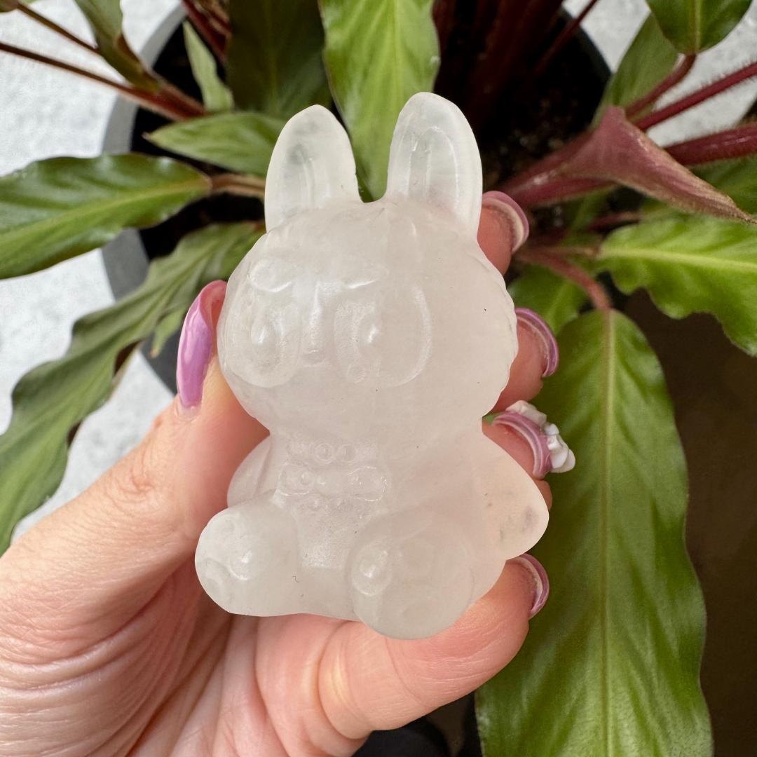 Clear Quartz Sitting Labubu No1