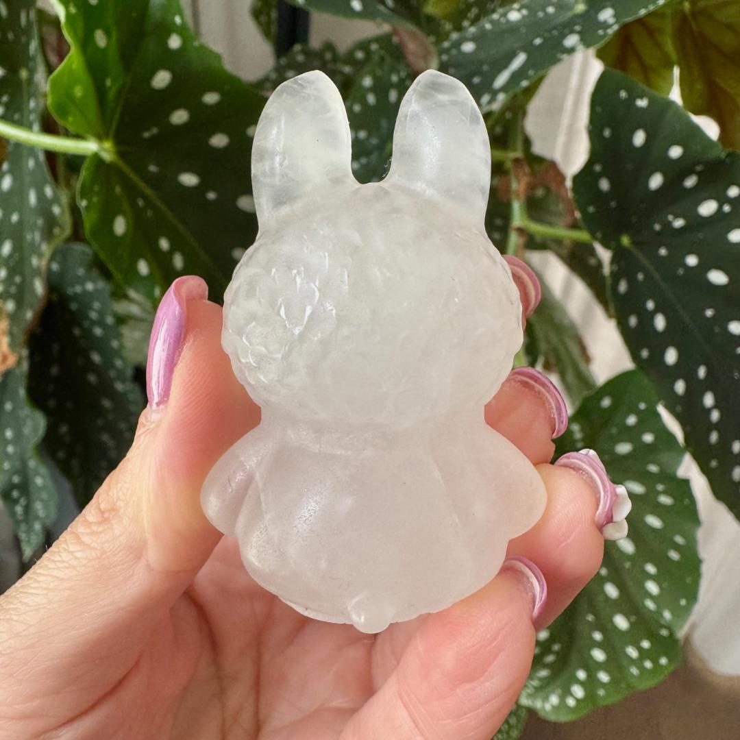 Clear Quartz Sitting Labubu No1