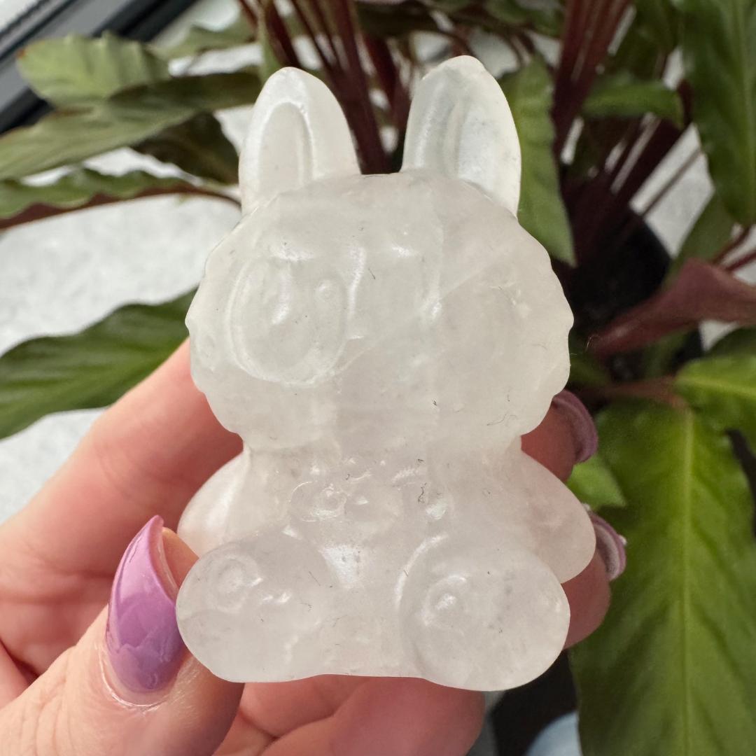 Clear Quartz Sitting Labubu No2