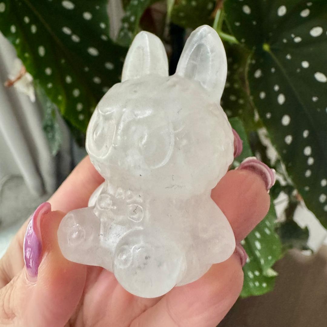 Clear Quartz Sitting Labubu No2