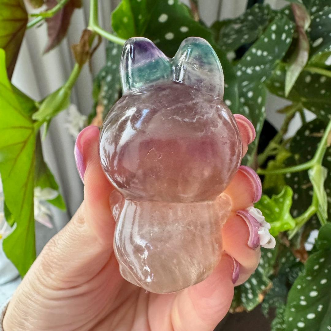 Rainbow Fluorite Sitting Labubu No2