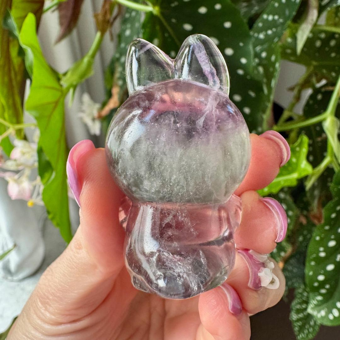 Rainbow Fluorite Sitting Labubu No3