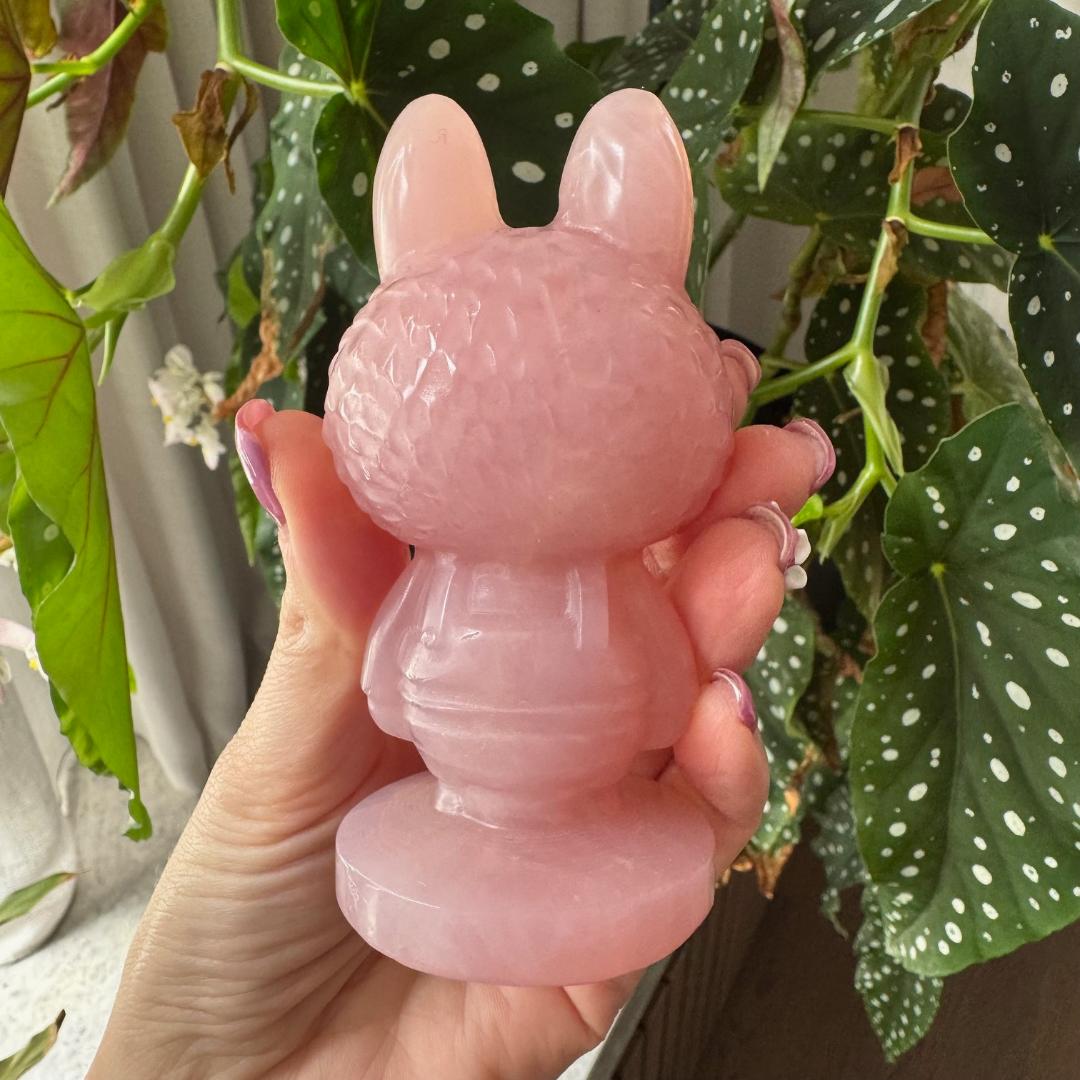 Rose Quartz Standing Labubu No2