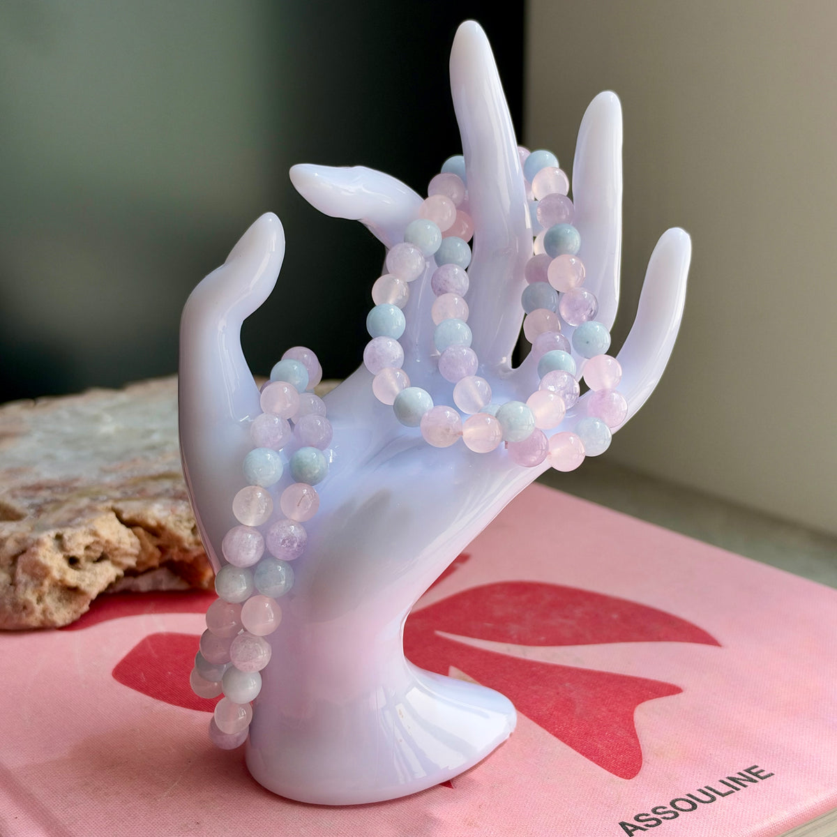 Rose Quartz, Amethyst & Aquamarine Bracelets