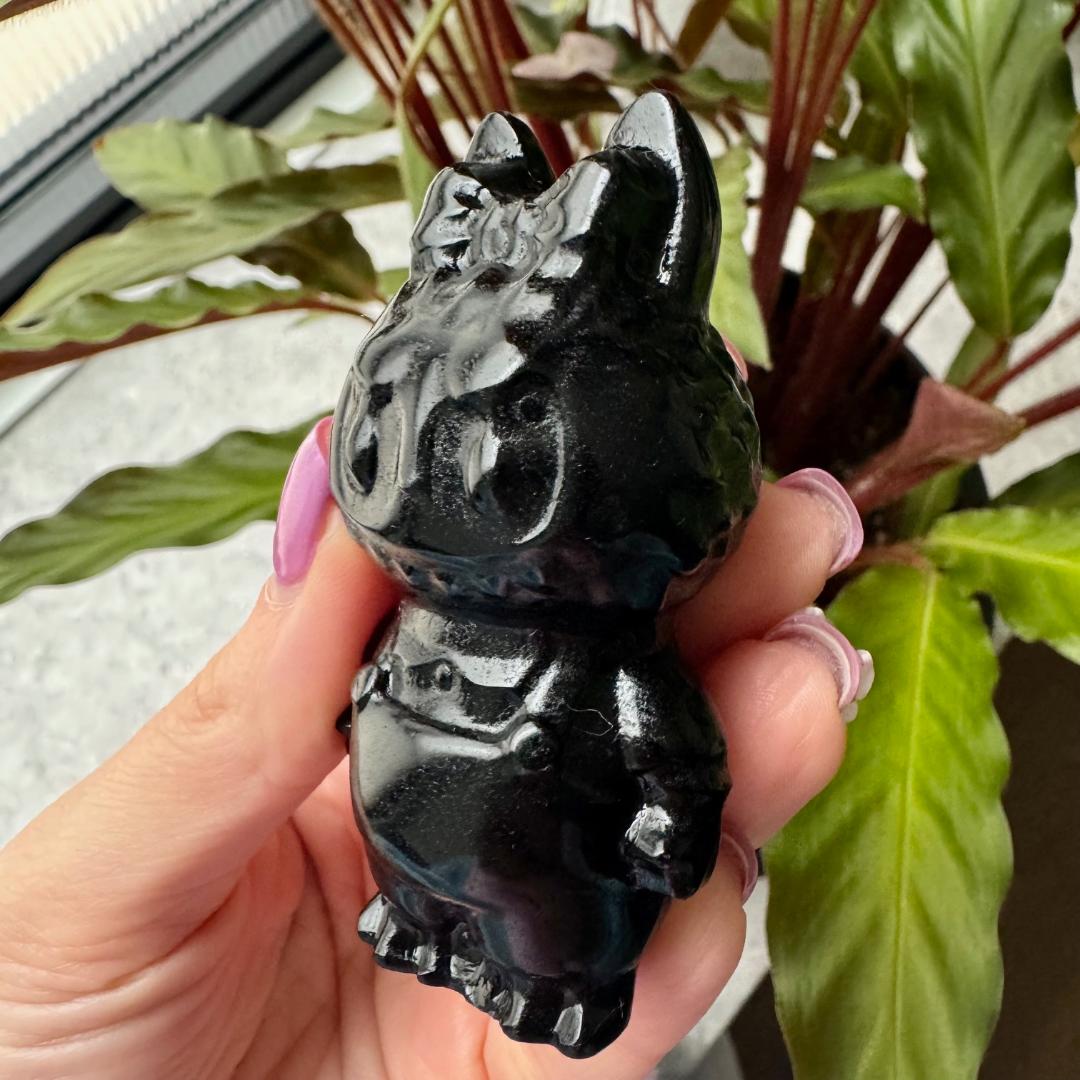 Obsidian Standing Labubu
