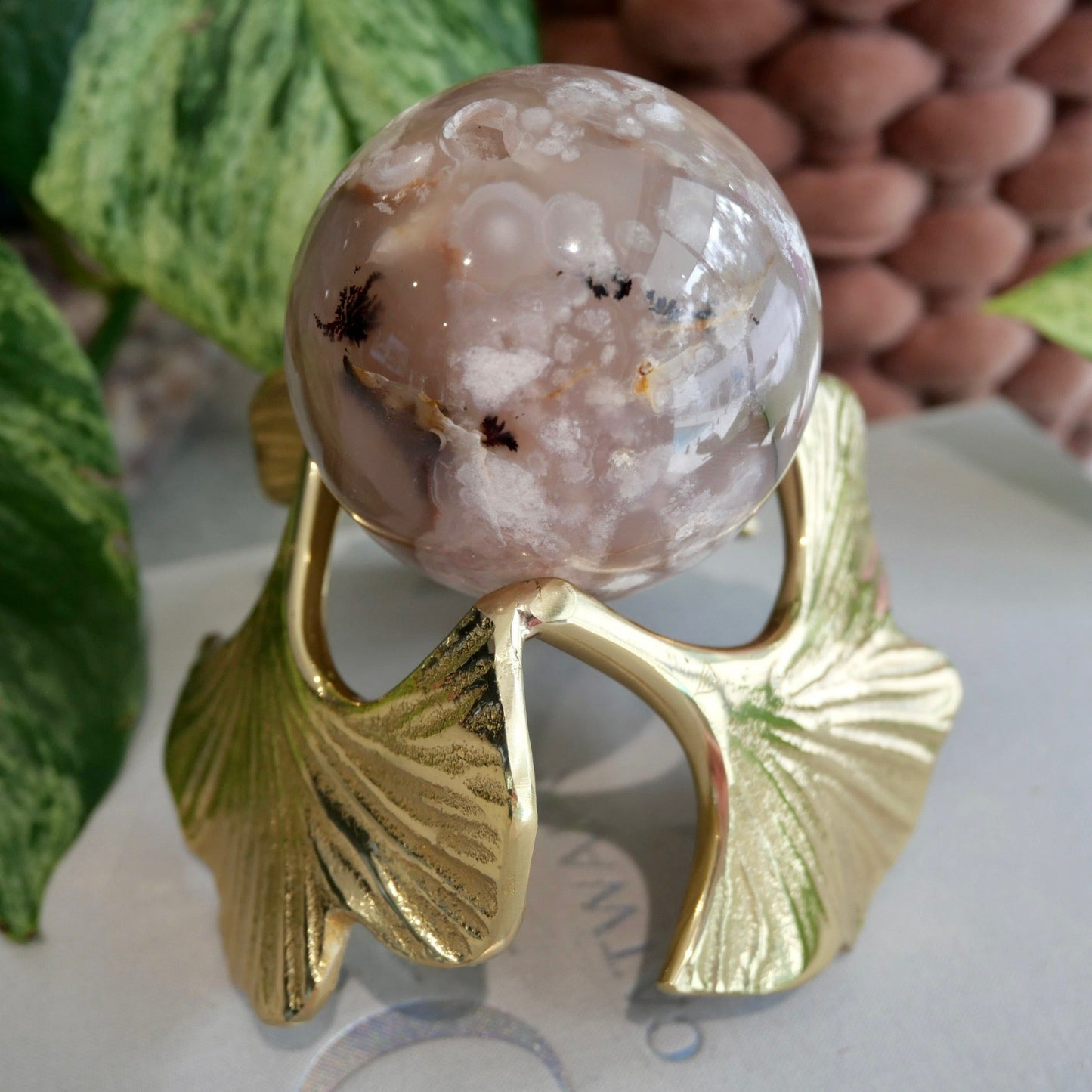 Flower Agate Sphere No 259