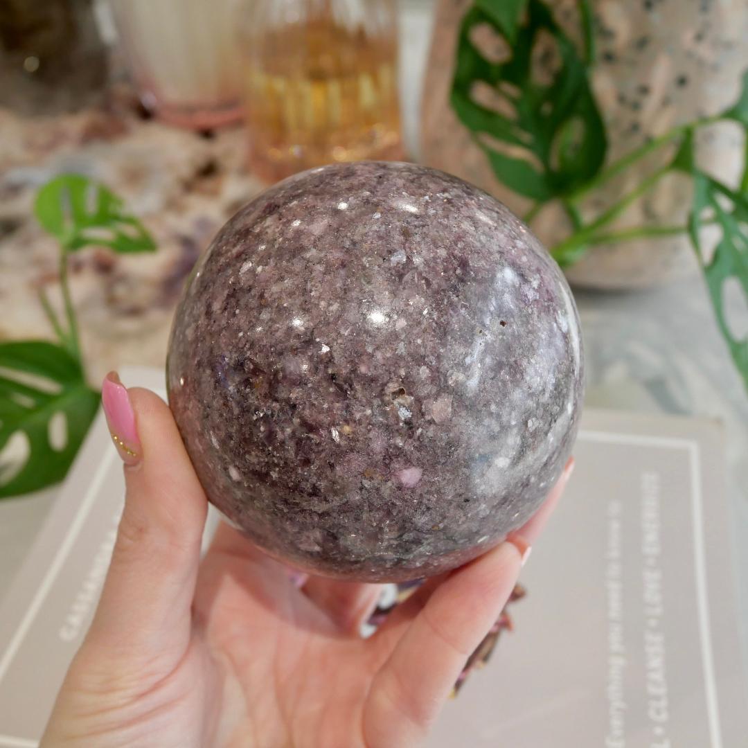 Lepidolite Sphere 87mm No 25