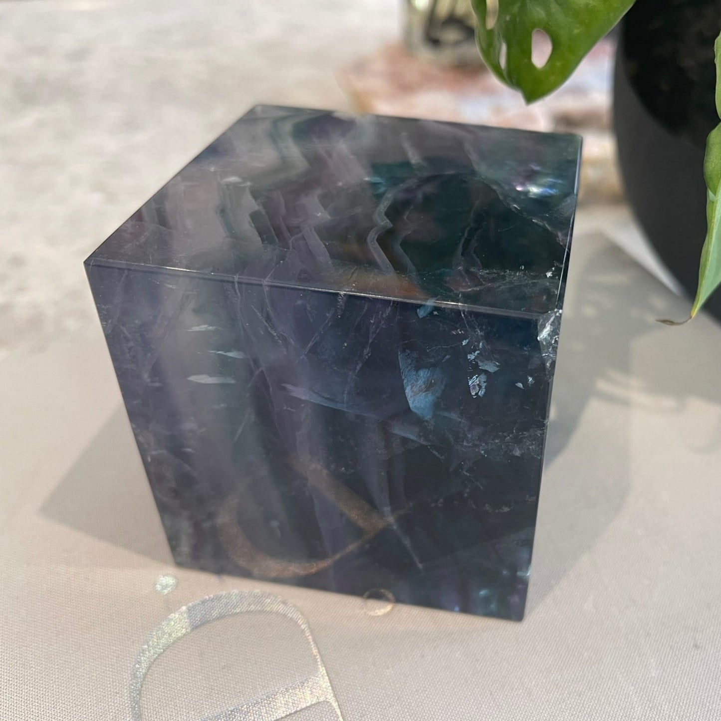 Rainbow Fluorite Cube No 271