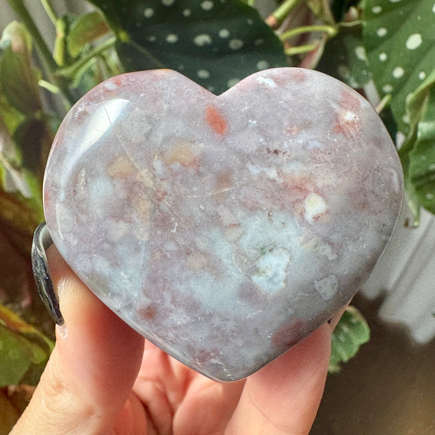 Pink Ocean Jasper Heart No 13