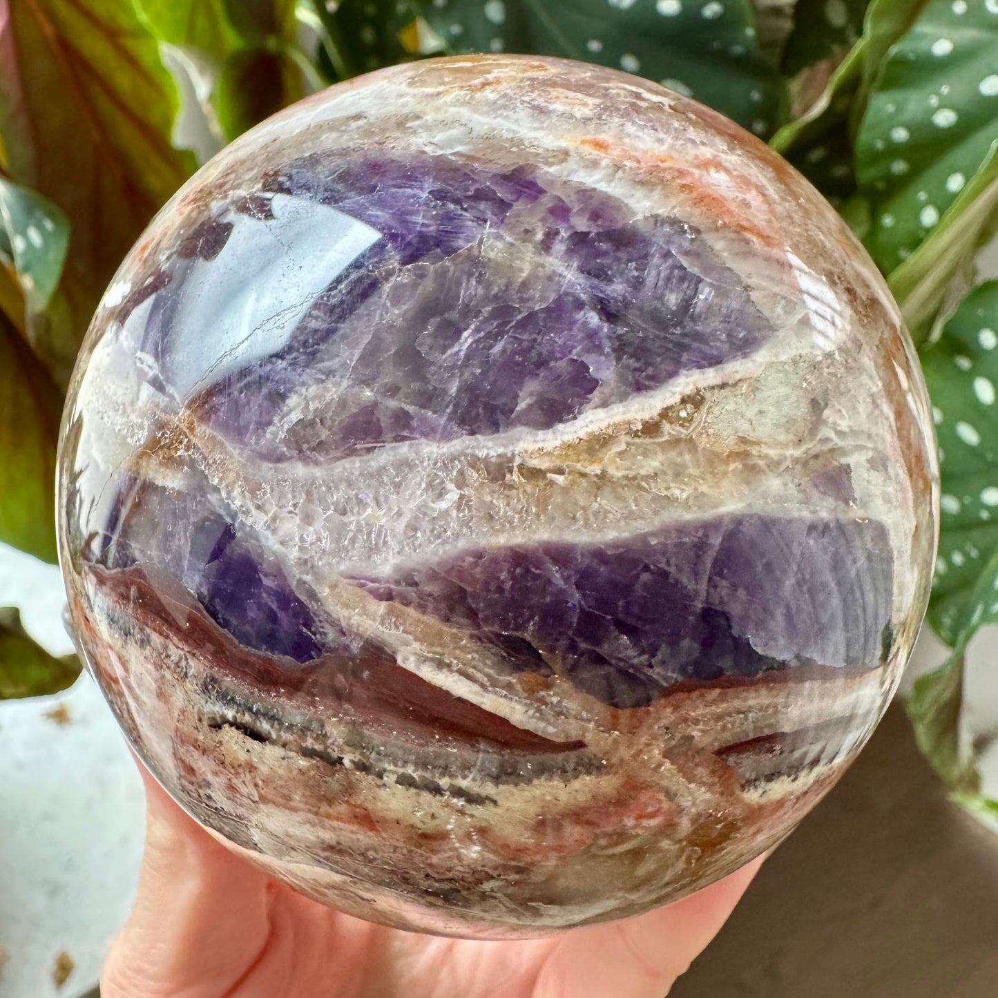 Pink Amethyst & Chevron Amethyst Sphere No 102