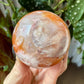 Carnelian with Flower Agate Sphere No 79
