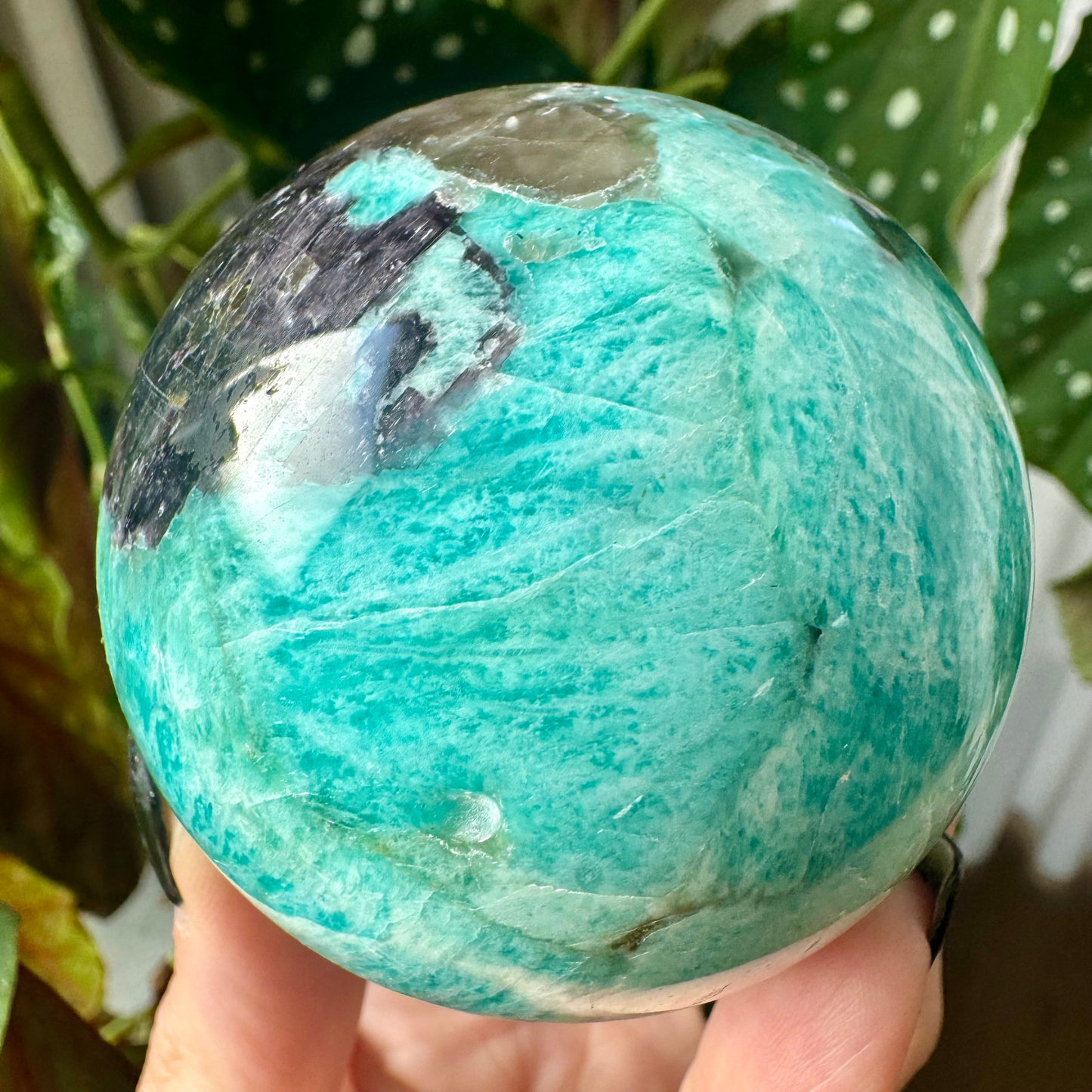 Amazonite, Lepidolite & Smokey Quartz Sphere No 208