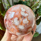 Carnelian with Flower Agate Sphere No 85