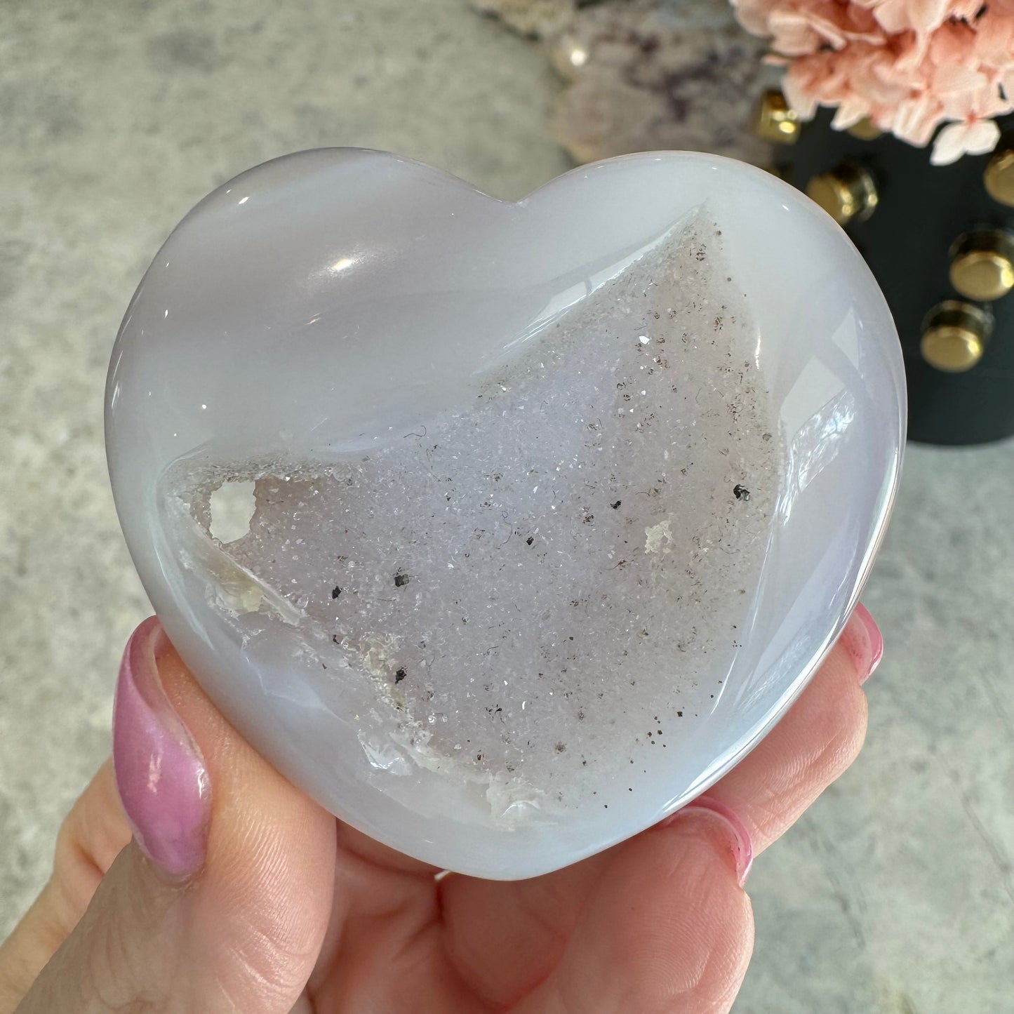 Druzy Agate Heart No 60