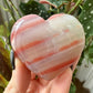 Pink Agate Banded Heart No 49
