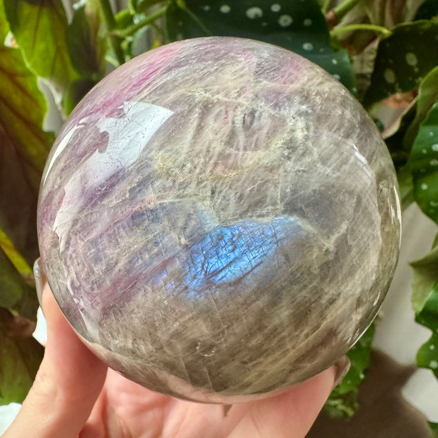 Moonstone with Sunstone Sphere No 278