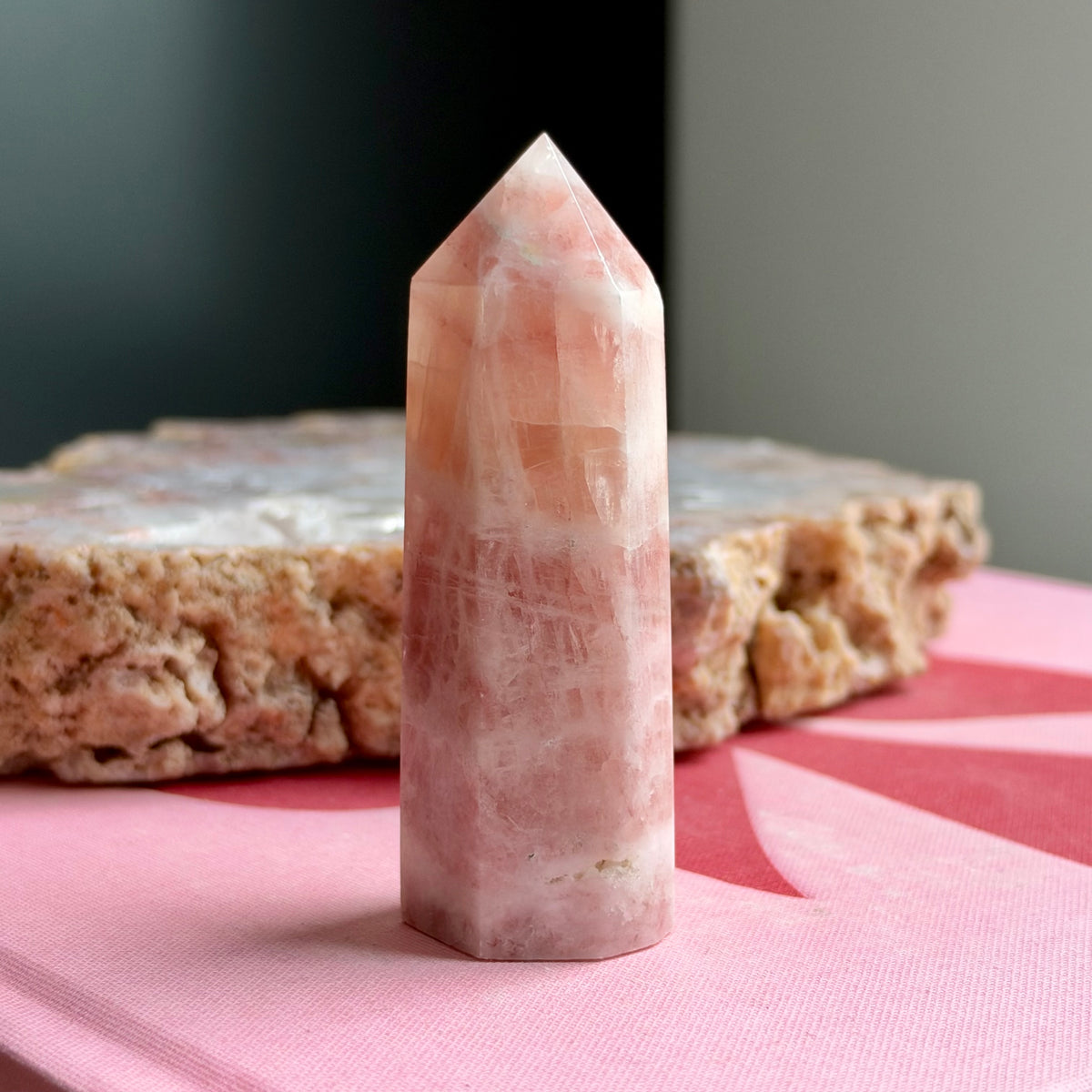 Rose Calcite Tower No 194