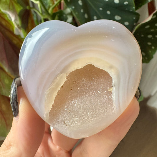 Druzy Agate Heart No 58