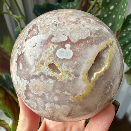 Flower Agate Sphere No 388