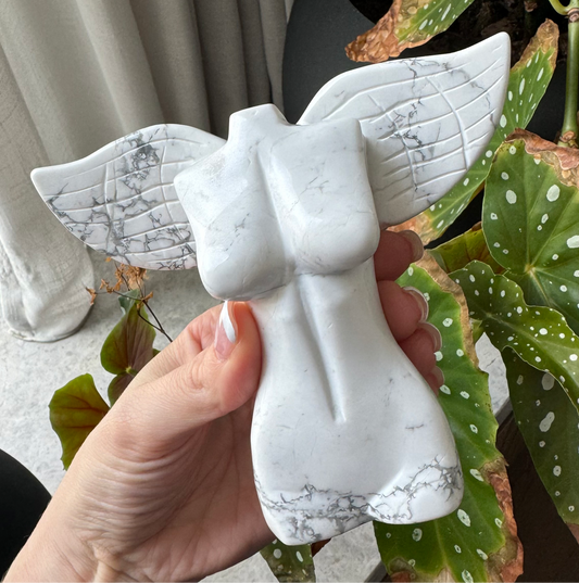 Howlite Goddess Angel