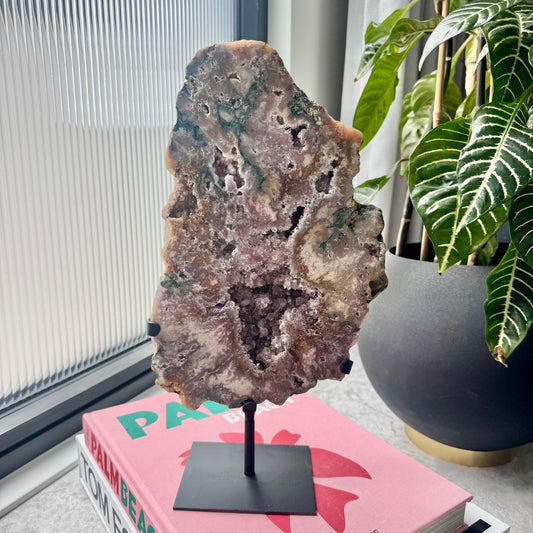 Pink Amethyst High Grade Slab on a Stand No 302