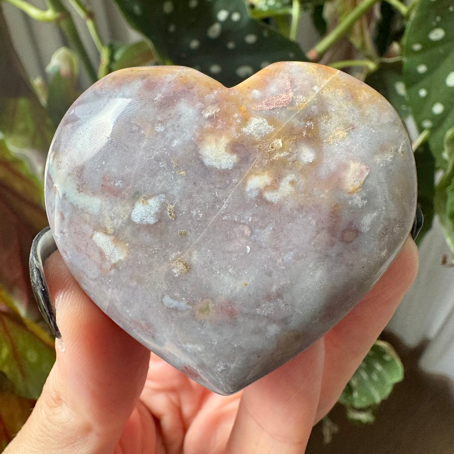 Pink Ocean Jasper Heart No 13