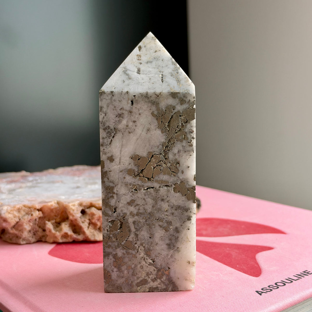 Quartz with Pyrite Tower No 311