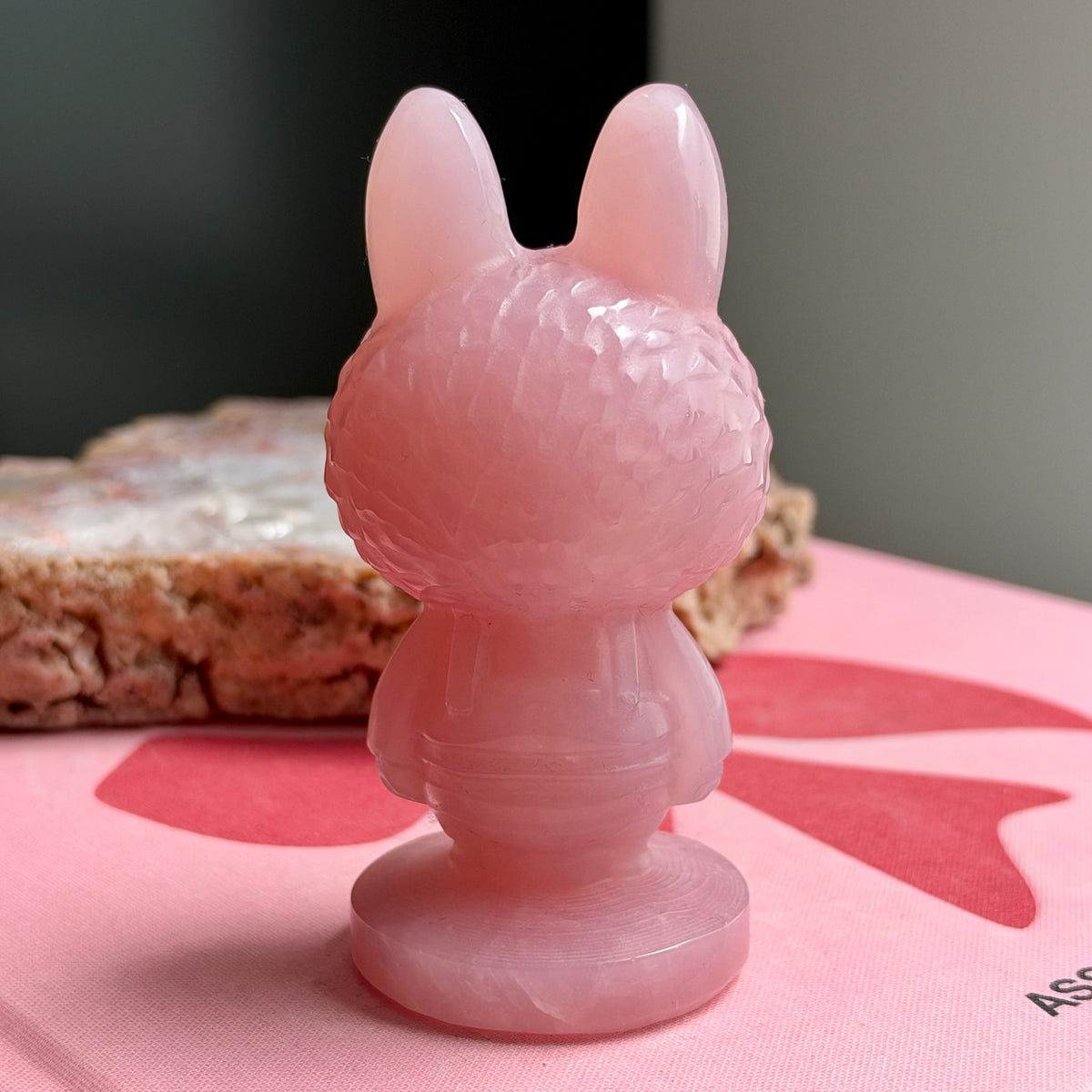 Rose Quartz Standing Labubu No2