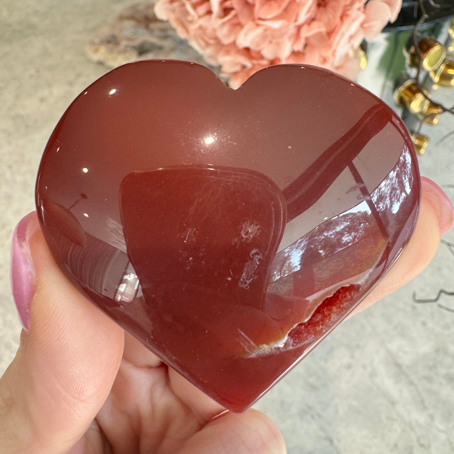 Druzy Carnelian Heart No 46