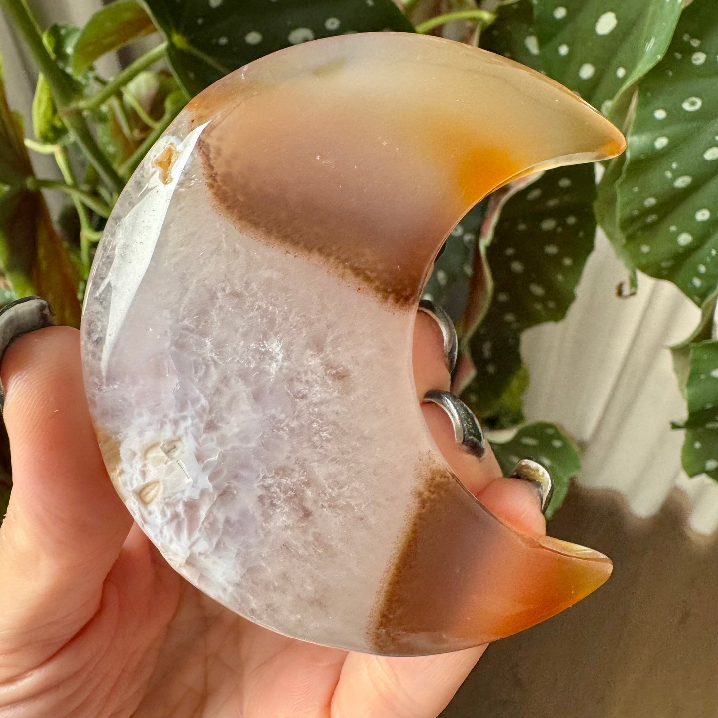 Druzy Agate Moon No 155