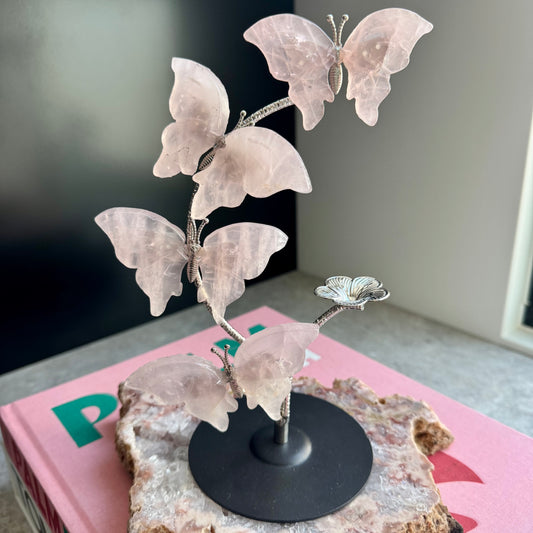 Rose Quartz Butterfly Stand
