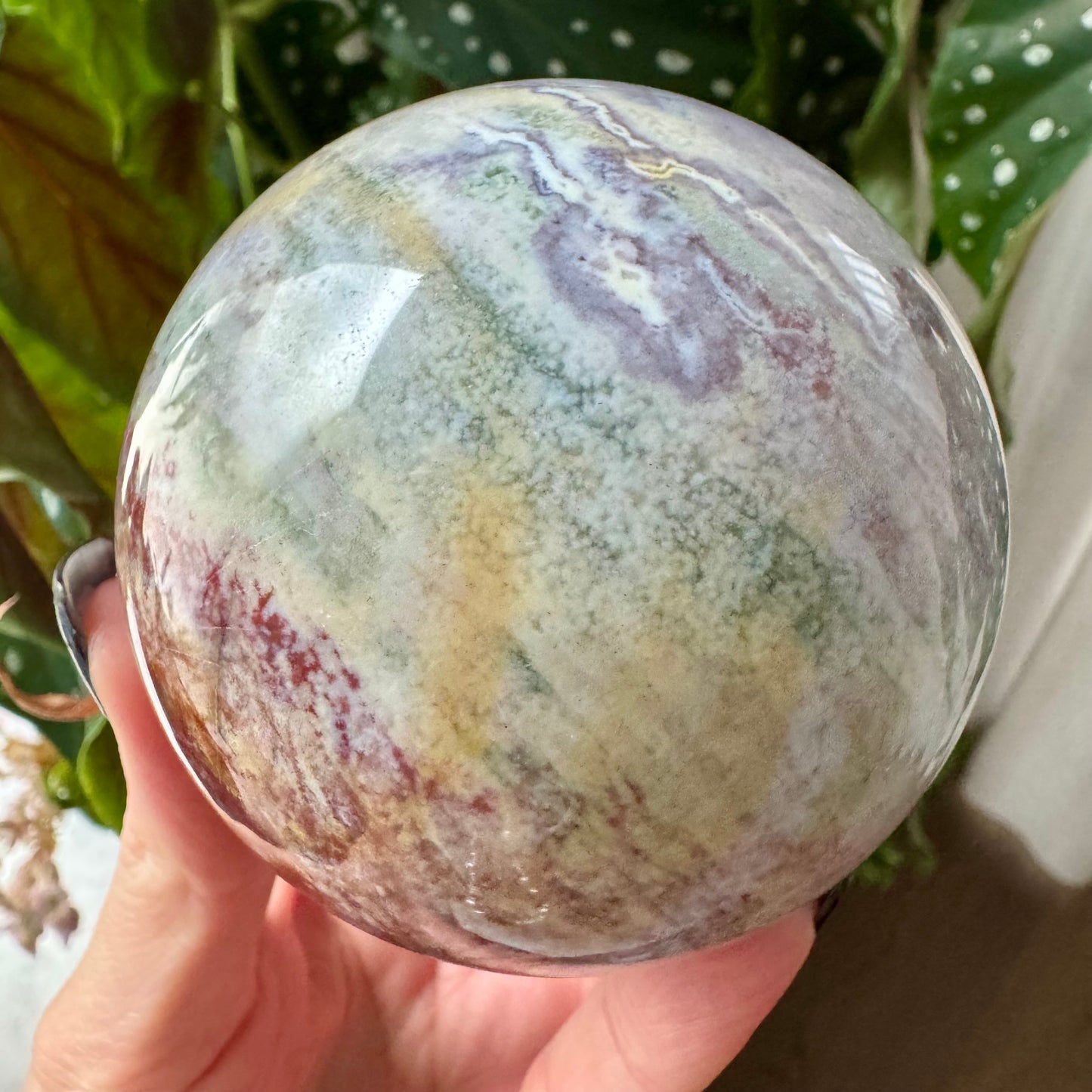 Pink Ocean Jasper Sphere No 52