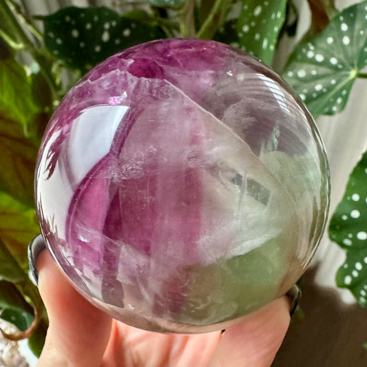Watermelon Fluorite Sphere No 164