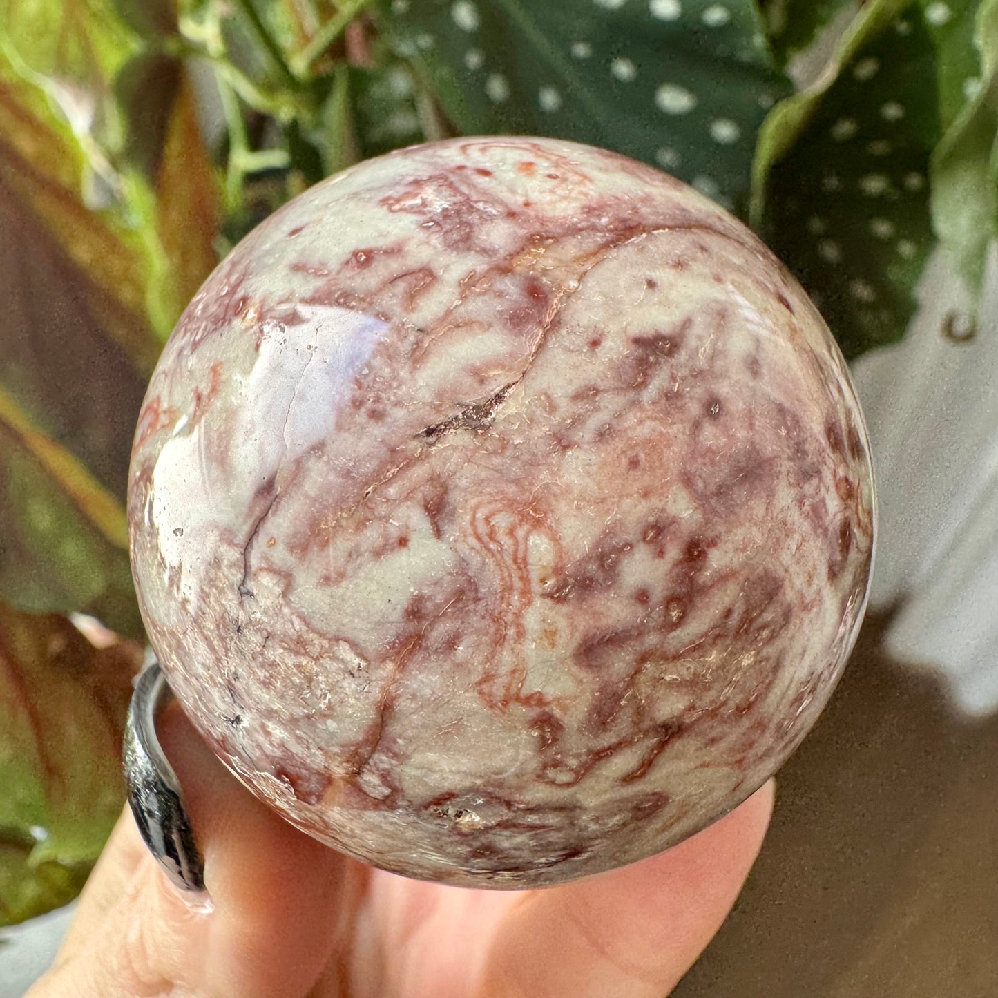 Pink Crazy Lace Agate Sphere No 461