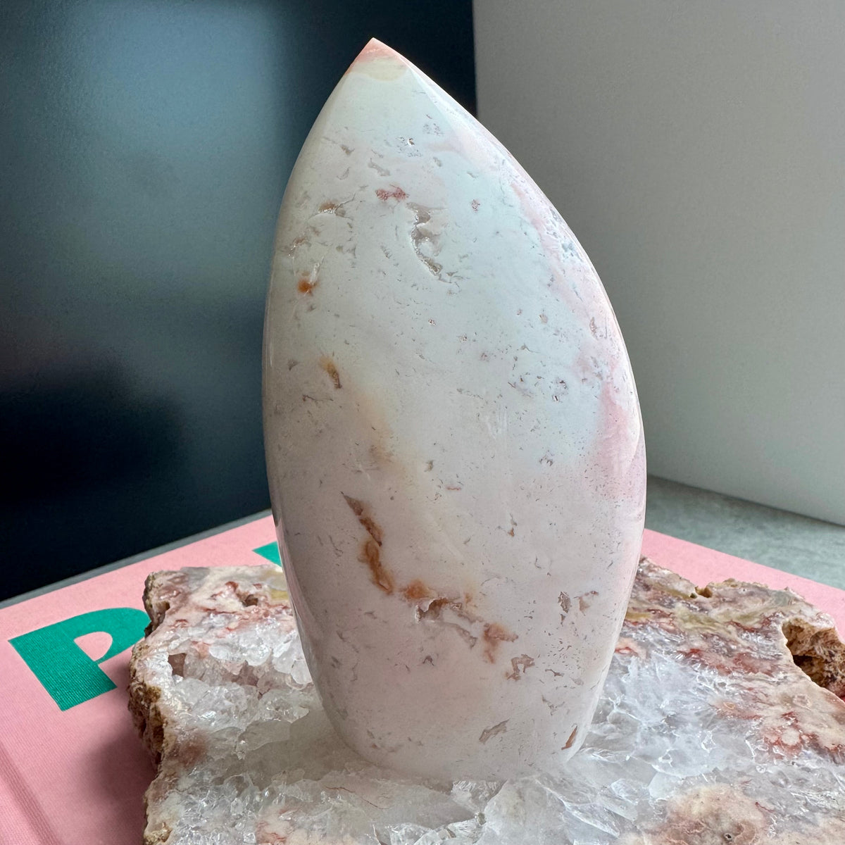 Pink Druzy Ocean Jasper Free Form