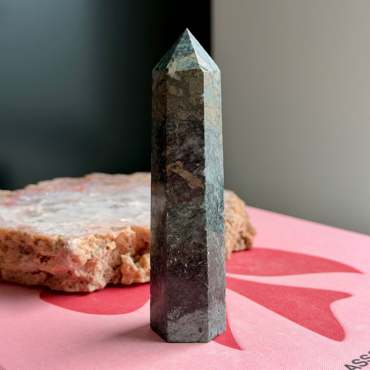 Jade with Pyrite Tower No 19
