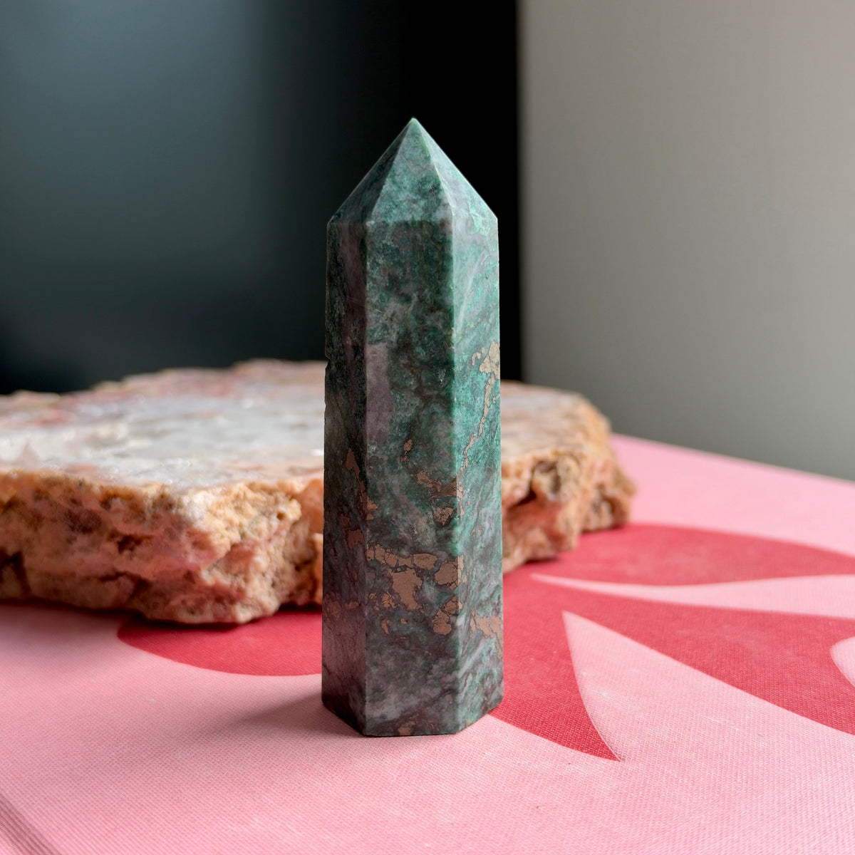 Jade with Pyrite Tower No 17