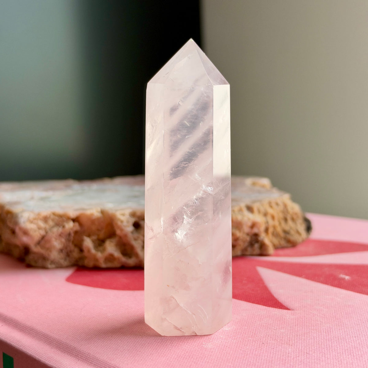 Mozambique Rose Quartz Tower No 130