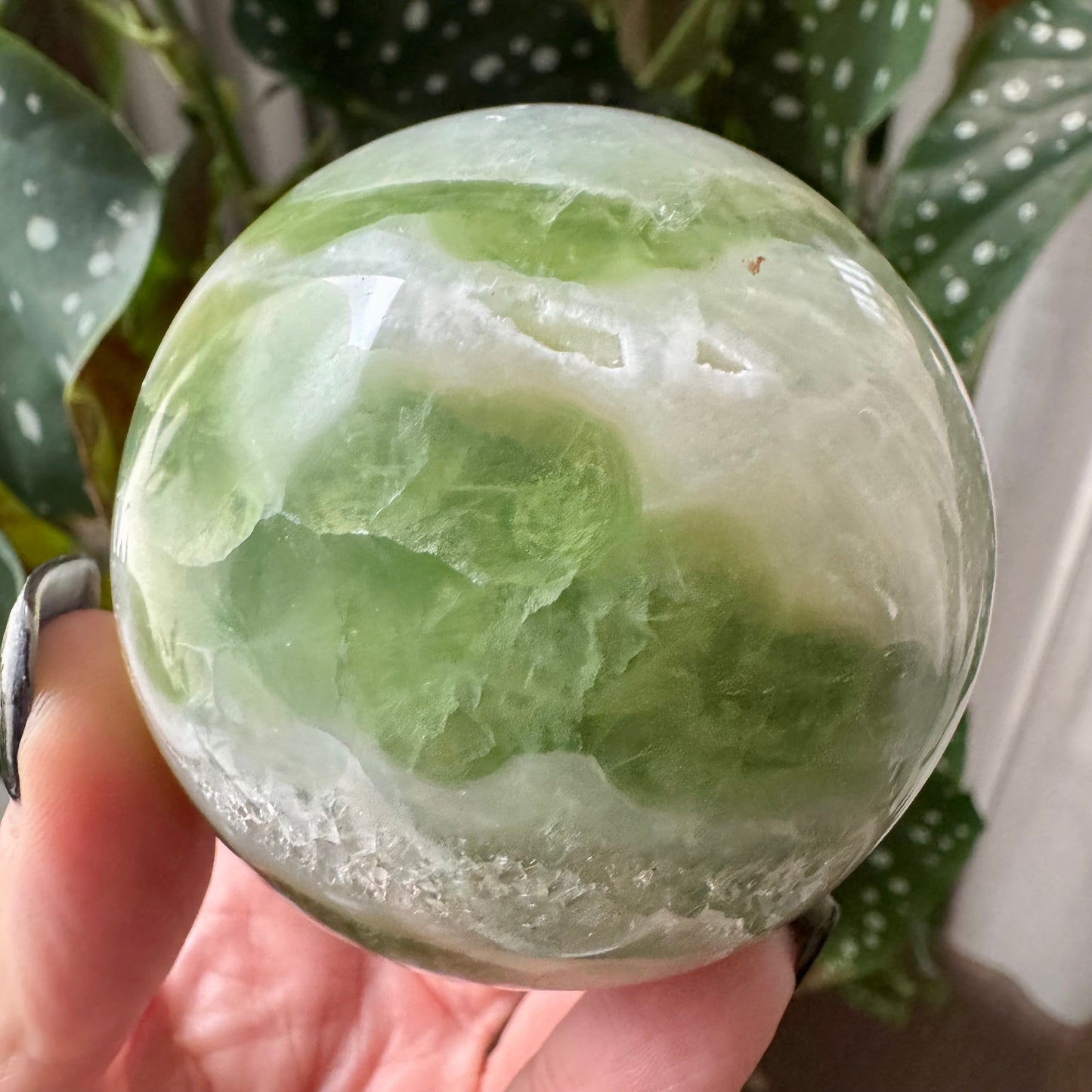 Druzy Fluorite with Quartz Sphere No 72