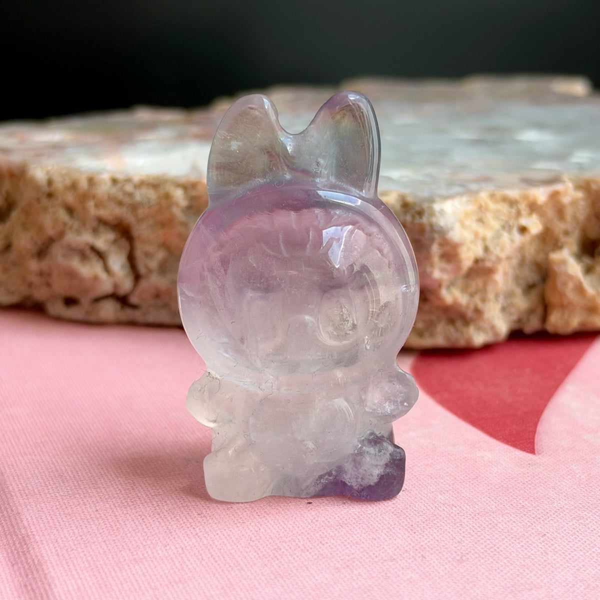 Rainbow Fluorite Sitting Labubu No4
