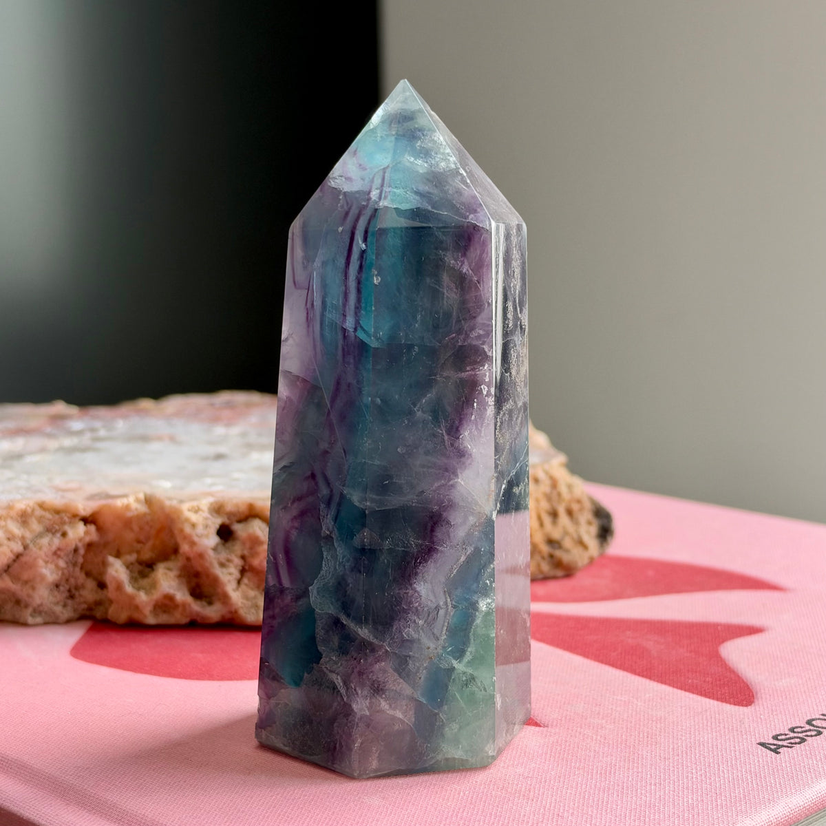 Rainbow Fluorite Tower No 6