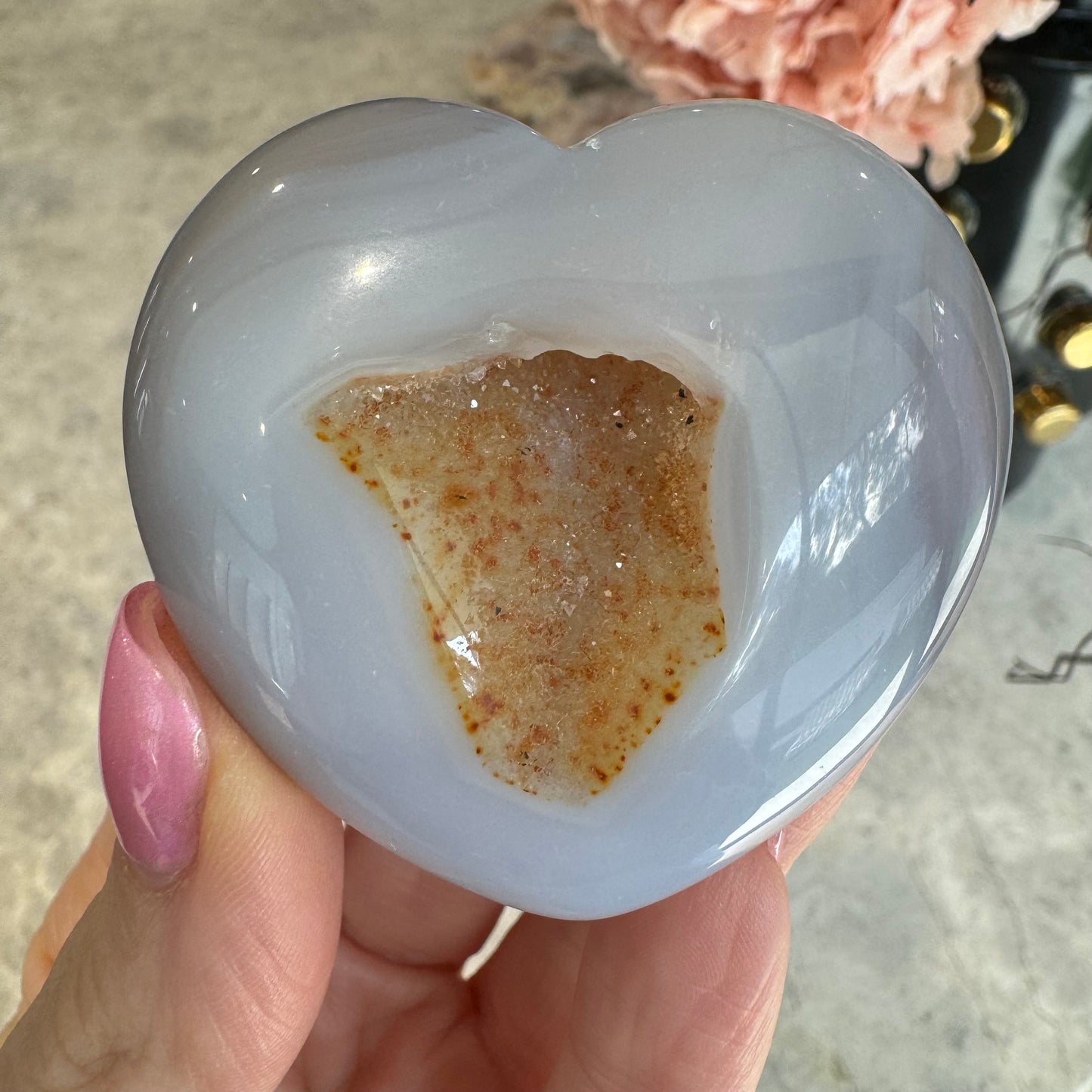 Druzy Agate Heart No 54